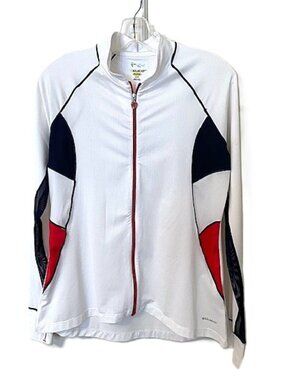 Greg Norman Women's Zip Up Long Sleeve Shirt Jacket Size Small Sun Protection